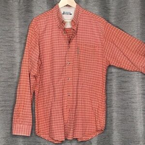 COLUMBIA SALMON COLORED BUTTON DOWN CASUAL LARGE